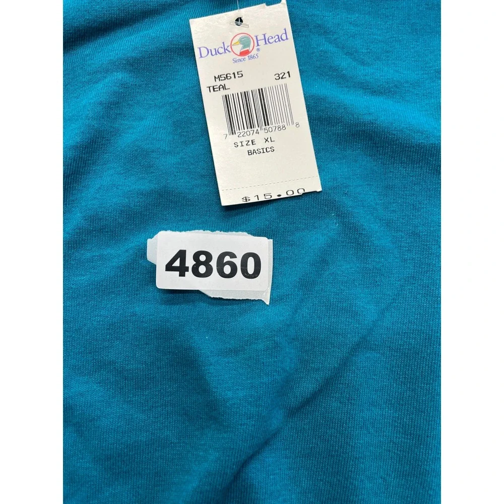 Vintage Duck Head Teal Blue T-Shirt Mens XL Made in USA Single‎ Stitch NWT M5615
